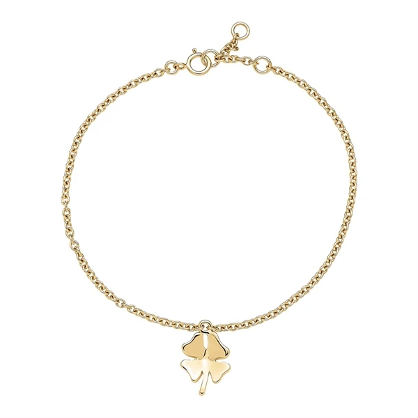 Guld Armbånd 8 Kt. Med Kløver