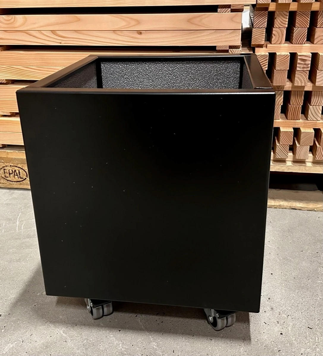 Sort Plantekasse | 40 X 40 X 40 Cm Fødder Uden Flamingo Med Kapilær