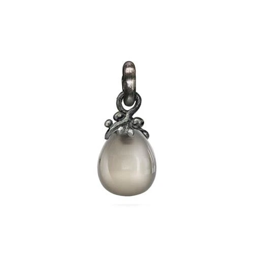 Ole Lynggaard Copenhagen Sweet Drops Charm Oxideret Sterlingsølv M/grå Månesten A2724 301